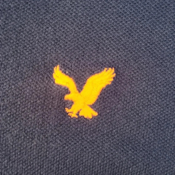 American Eagle Blue Collared Short Sleeve Polo Athletic Fit‎ Mens Medium - Picture 5 of 7